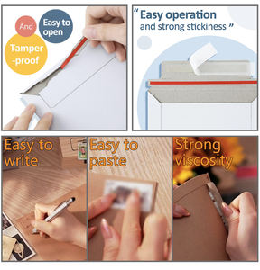 Sobres Rígidos de Papel Kraft Personalizables para Envíos, Bolsas de Correo Autoadhesivas para Fotos y Documentos, para Manualidades, Pegatinas, Sobres de Cartón - Product Image 3