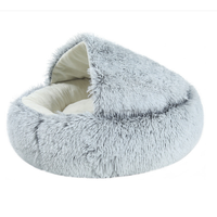 Hochwertiges, individuelles Logo, weiches, rundes Katzenbett, luxuriöses Zelt, waschbares Haustierbett, solide, klassisch, für alle Jahreszeiten
