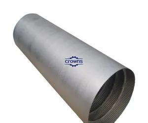 Custom Johnson pipe Wedge Wire Wrapped Screen Steel Drum Filter Tube for Fish Pond Supplier