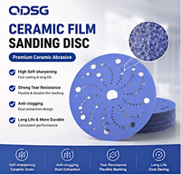 6 inç 150 mm Çok Amaçlı Seramik Film Zımpara Diskleri, Oto Boya Tamiri, Macun Zımparalama, Ahşap İşleme ve Metal Parlatma için