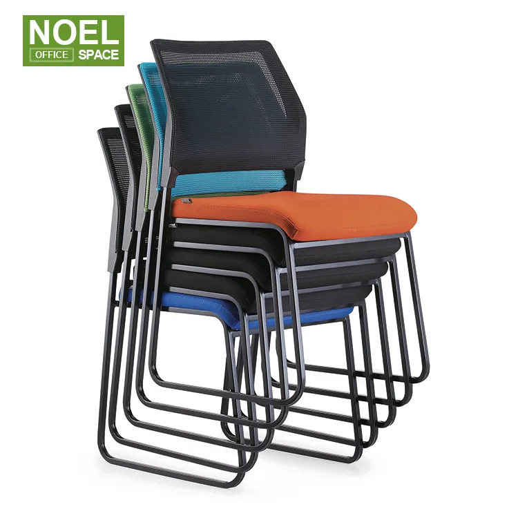 Cheap price Comfortable stackable dining chair plastic chair fabric meeting chair