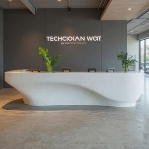 Mostrador de Recepción Curvo Blanco y Elegante, Diseño de Alta Gama para Espacios Comerciales y Hoteles - Product Image 2