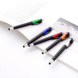3 en 1 de bola de plástico de pluma y resaltador pluma con stylus capacitivo para cualquier pantalla táctil del producto - Product Image 2