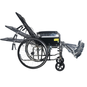 Silla de ruedas <span class=keywords><strong>manual</strong></span> para equipos médicos con respaldo alto, sillas de ruedas ligeras y plegables con inodoro de aluminio con orinal - Product Image 6