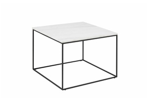 Table basse rectangulaire moderne en marbre avec cadre en poudre noire Offre Spéciale le centre de table du salon et de la chambre à coucher - Product Image 4