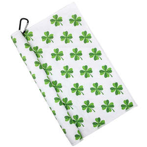 Serviette de golf personnalisée avec logo brodé, en microfibre gaufrée, super absorbante, avec mousqueton robuste, pour sublimation - Product Image 4