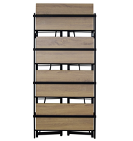 Étagère moderne, échelle, bibliothèque, rangement, étagère à 4 niveaux, aspect industriel, mobilier de salon, chambre à coucher, meuble mobile et pliable