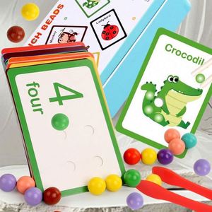 Montessori Arithmetic Math Learning Toy Hands-On Interactive Play <b>Rainbow</b> Sorting Beads for Kids - Product Image 4