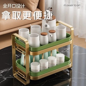 Cup Storage <b>Rack</b> Three Tier 47cm H White Tray For Kitchen Dishware Organization <b>Draining</b> <b>Rack</b> - Product Image 5