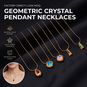 Nuova Collana con Ciondolo 2026 in Acciaio Inossidabile con Zirconi Colorati Taglio Cuscino, Stile Ins, per Negozi Indipendenti Shopify - Product Image 1