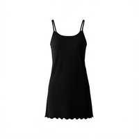 Chemise de nuit respirante en coton côtelé tricoté uni pour femme, vêtements de nuit printemps été automne XS 2XL