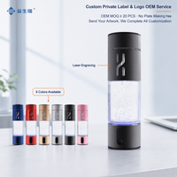 Bouteille d'eau chaude électrique portable USB en plastique riche en hydrogène, haute concentration, 320 ml, cadeau pour la maison