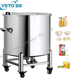 YETO 100L 200L Liters Removable Stainless Steel Storage Tank Top Cover For Oil Dressing Mayonnaise Liquid Soap tanque acero