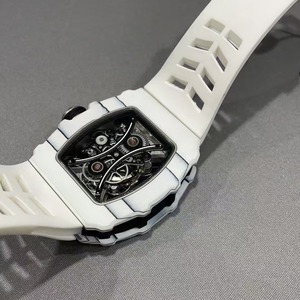 A new fashionable, classic and elegant style white carbon fiber tourbillon waterproof and shockproof men's <b>wristwatch</b> - Product Image 3