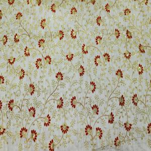 Tela Tejida de Seda Cruda de Poliéster de Alta Calidad, Ligera y Transpirable, con Diseño Floral Geométrico Abstracto para Confección de Ropa y Textiles para el Hogar - Product Image 1