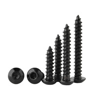 Jeu de vis à bois OEM plat GB M5M6 couleur noire vis autotaraudeuse en acier inoxydable SS 5X1/2 vis noire Ph pour bois hexagonal