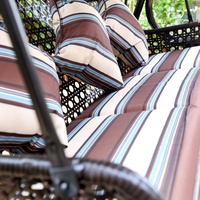 Prix usine 2 personne métal cadre PE rotin suspendu chaise patio balançoires avec auvent étanche pour balcon de jardin extérieur