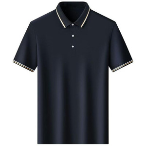 Polo de manga corta para hombre y mujer, color gris claro, algodón, color sólido, ropa de trabajo, uniformes de uso diario - Product Image 3