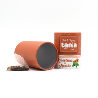 Conteneurs de stockage cylindriques en carton biodégradable écologiques imprimés sur mesure pour l'emballage du café, du thé, des aliments, des gâteaux, du pain, du sucre