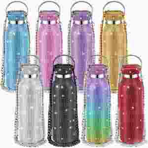 Botella de Agua Térmica Personalizada con Cristales de Diamantes de Imitación y Acero Inoxidable, Aislamiento de 12 a 24 Horas - Product Image 6