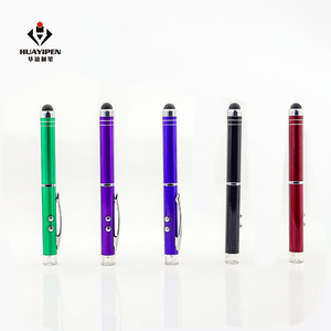 Bolígrafo Multifunción 3 en 1: Escritura con Bolígrafo + Lápiz Táctil para Pantalla + Luces LED Dobles Rojas/Blancas, Bolígrafo Vibrante y Colorido - Product Image 1
