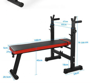 Panca inclinata regolabile per panca attrezzatura per manubri panca portaoggetti con rack <span class=keywords><strong>e</strong></span> panca - Product Image 6