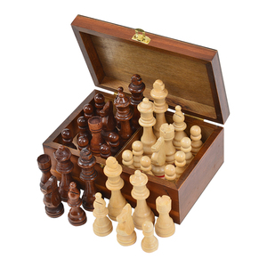Piezas <span class=keywords><strong>de</strong></span> <span class=keywords><strong>Ajedrez</strong></span> <span class=keywords><strong>de</strong></span> Madera Grandes con Peso, Altura del Rey 9 cm, 28.4 g, Productos <span class=keywords><strong>de</strong></span> Fábrica <span class=keywords><strong>para</strong></span> Juegos Infantiles (Solo Piezas <span class=keywords><strong>de</strong></span> <span class=keywords><strong>Ajedrez</strong></span>) - Product Image 6