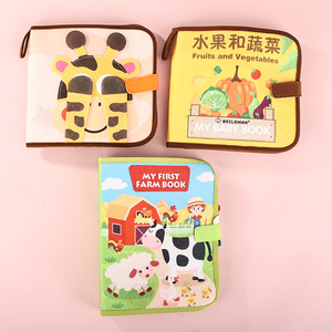 Nouveau design de jouets éducatifs préscolaires : Tableau d'activités Montessori en feutre sur le thème des animaux de la forêt pour développer la <span class=keywords><strong>motricité</strong></span> <span class=keywords><strong>fine</strong></span> et les compétences de base - Product Image 2