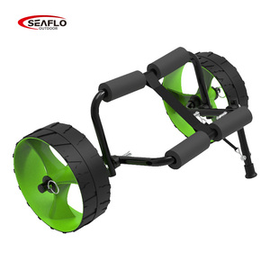 SEAFLOカヤックカートトロリーカートンボックスステンレス鋼取り外し可能ホイール付き58.7*26*8.5ブラックその他 - Product Image 5