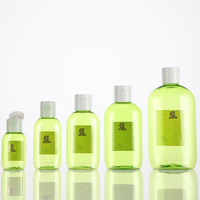 Vente flash : Bouteille en plastique PET transparente verte de 30/60/100/150/300 ml pour shampooing, solution hydratante pour les soins capillaires