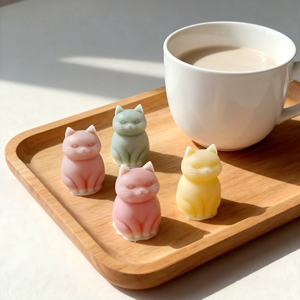 Bonbons en cire de cire d'abeille de qualité alimentaire, certifiés <span class=keywords><strong>Halal</strong></span>, en forme de chaton 3D, personnalisables OEM, pour la vente au détail - Product Image 2