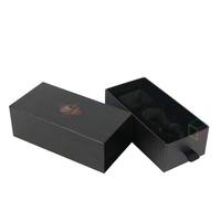Boîte à tiroir rigide de luxe personnalisée avec insert en mousse, logo en feuille d'or, boîte coulissante en carton, échantillon gratuit, emballage