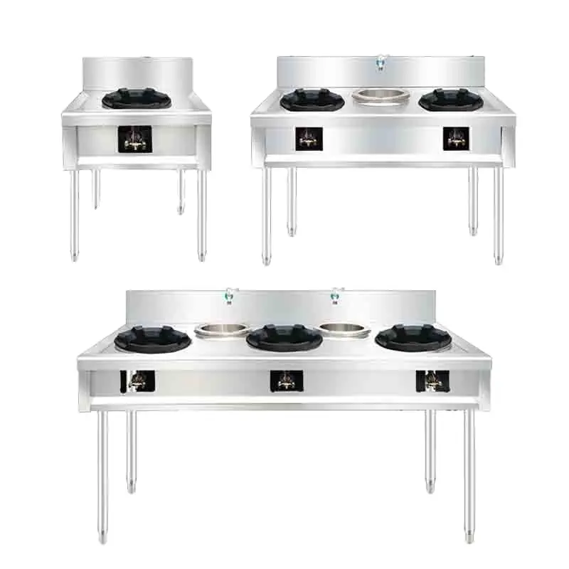 Shandong Factory Supply Energy Saving Single Dual Triple Stove Rack Commercial Stainless Steel Hot Stove Fried Rack With Burner