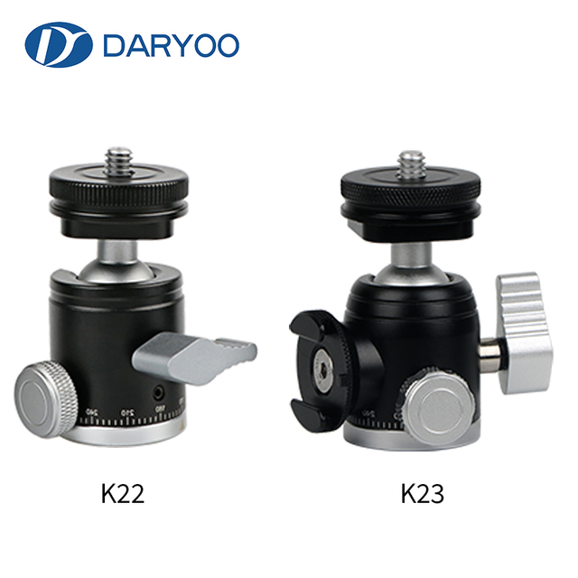 Aluminum Alloy Ball Head Panoramic 360 Degree Camera Tripod Mini Ball Head Installation Phone Holder Ball Head 1/4 "screw Hole