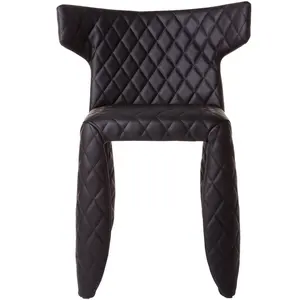 Современная мебель для столовой высокого класса черный кожаный стул монстр