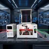 Multi-materiaal 1200W 4040 mini-vezellaser snijmachine voor het snijden van koolstofvezel, keramische platen, mica, schelpen en alle dunne metalen platen