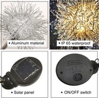 Lampu Taman Tenaga Surya Dandelion Tahan Air LED Outdoor untuk Halaman, Jalan Setapak, Bedeng Bunga, Teras, dan Rumput