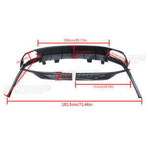 Yofer V2 Rear Bumper Diffuser <b>Splitter</b> <b>Lip</b> + Corner Apron Spats for 2018-2022 10th 10.5th Accord Glossy Black Carbon Fiber Look - Product Image 4