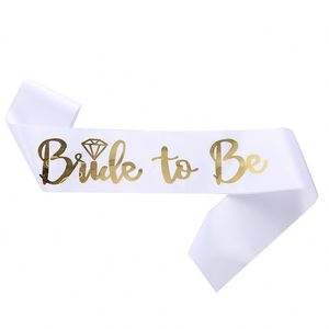 Écharpe de Mariée et Demoiselle d'honneur pour Enterrement de Vie de Jeune Fille, Bandeau d'Étiquette 'Future Mariée' avec Effet Bronzé, Écharpe 'Équipe de la Mariée' - Product Image 4