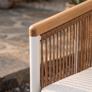 J&amp;M Outdoor Modern <strong>High</strong> <strong>End</strong> Silk Floss 5 Seats Villa Courtyard 180cm <strong>Sofa</strong> Set Luxury Leisure Solid Aluminum Frame Waterproof - Product Image 5
