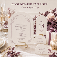 Carte d'invitation de mariage personnalisée en gros, carte de menu imprimée en forme d'arche, marque-place, panneau de table, estampage à chaud, OEM ODM