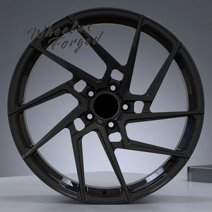 ล้อแม็กซ์รถยนต์แบบฟอร์จ ขอบหลายก้าน 5x112 5x114.3 สีดำหน้าเจียร สำหรับรถเบนซ์ - Product Image 4