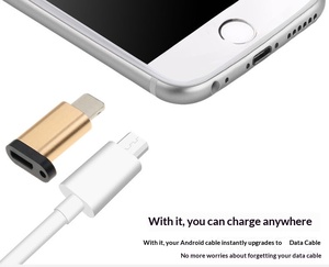 Adaptateur OTG en alliage d'aluminium Type-C femelle vers Micro USB V8 5 broches, convertisseur de données modèle A pour téléphones Android - Product Image 6