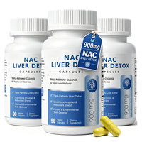90 Capsules de Complexe de Chardon-Marie et NAC pour la Détoxification Hépatique, le Bien-être Métabolique, l'Antioxydation et le Soutien Cellulaire