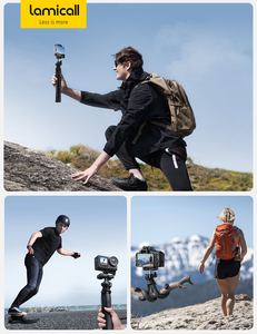 Lamicall STTP02 Stable Phone Tripod <strong>Stand</strong> Anti-Shake Selfie Stick With Remote Control 360 Rotation Cell Phone Holder Non-Slip - Product Image 2