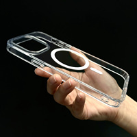 Coque de téléphone transparente antichoc en PC avec chargement magnétique sans fil, vente en gros directe usine pour iPhone 17 16 15 14 12 Pro Max