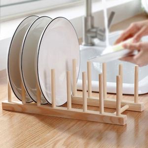 ชั้นวางจานไม้ธรรมชาติทำมือสำหรับครัว ขายส่ง - Product Image 3