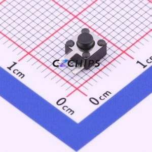 TS-1009B-AR03816 Tactile Switch Through hole Component THT Switch Single Pole Single Throw Round Button 1.6N Right Angle Insert - Product Image 1