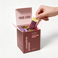 Boîte en papier recyclable avec impression couleur personnalisée à l'intérieur et à l'extérieur pour l'emballage de boissons en bande, de café et de poudre nutritionnelle