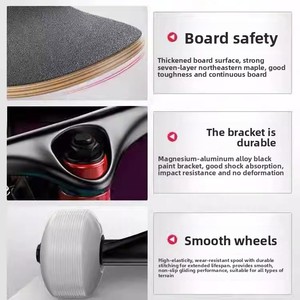 Planche à roulettes double rocker en bois d'érable pour débutants, idéale pour la pratique urbaine des enfants et des adultes - Product Image 4